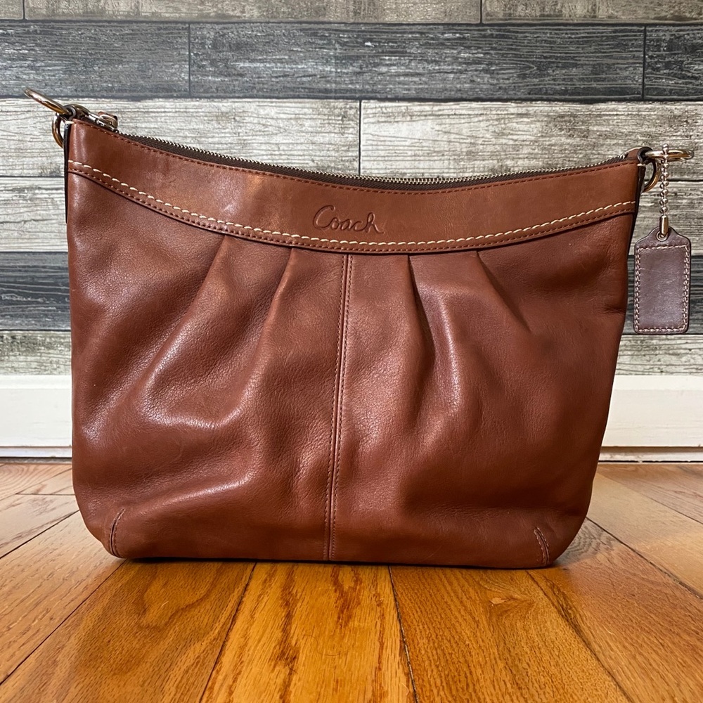 COACH - Authentic Soft Leather Brown Shoulder Bag